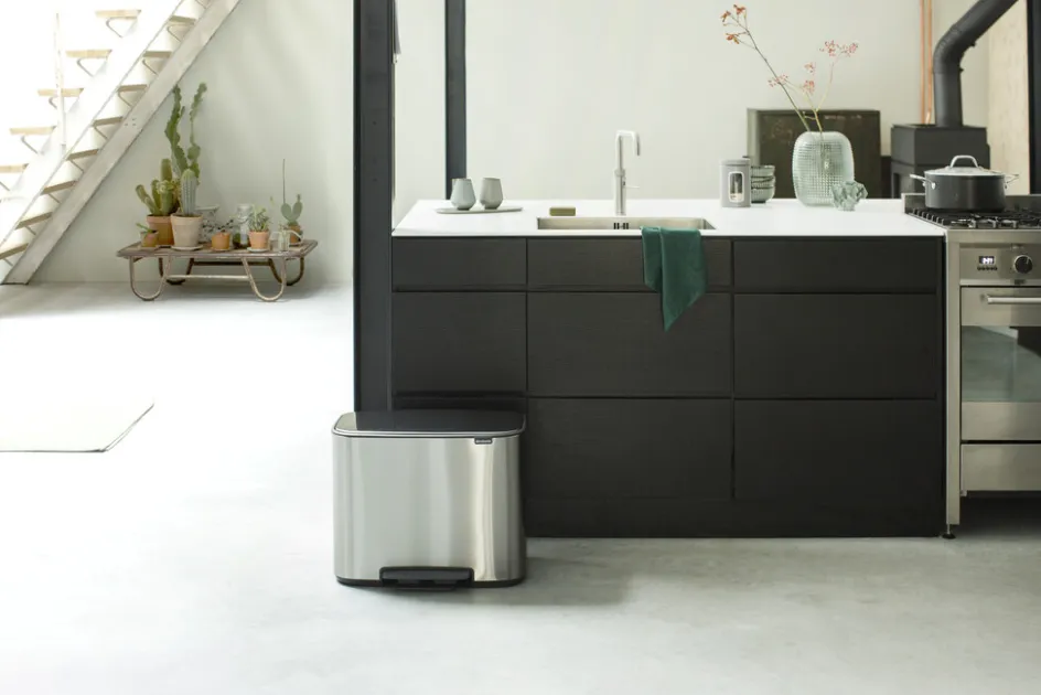 Outlet Brabantia Bo Pedalspand 11+23 L, Fingerprint Proof Mat Stål