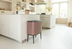 Best Brabantia Bo Touch Affaldsspand 11+23 L, Satin Taupe
