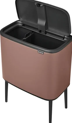 Best Brabantia Bo Touch Affaldsspand 11+23 L, Satin Taupe