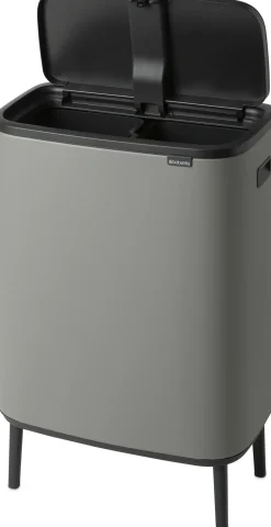Brabantia Bo Touch Affaldsspand Hi 2x30 L, Mineral Concrete Grey