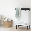 Discount Bo Vasketøjskurv 2+45 L, Hvid Badeværelse|Kurve Og Kasser