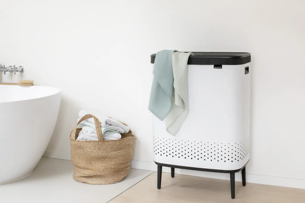 Discount Bo Vasketøjskurv 2+45 L, Hvid Badeværelse|Kurve Og Kasser