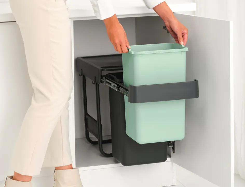 Brabantia Built in bin Sort&Go Affaldssortering Indbygningsmodul , Dark Grey