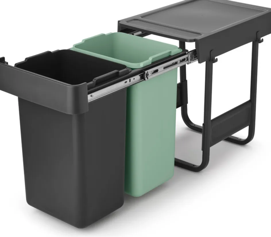 Brabantia Built in bin Sort&Go Affaldssortering Indbygningsmodul , Dark Grey
