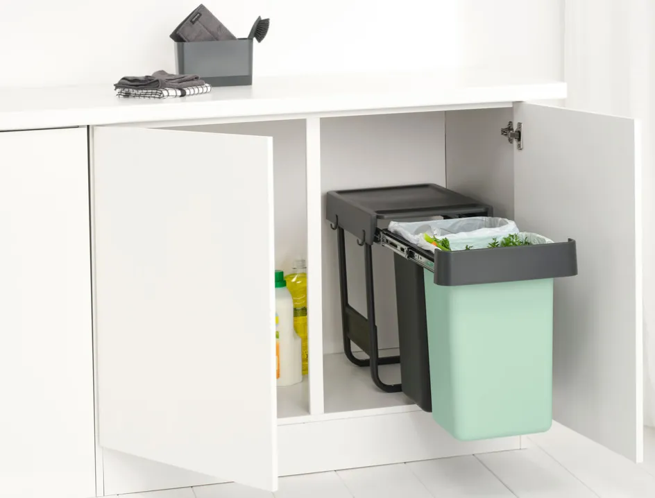 Brabantia Built in bin Sort&Go Affaldssortering Indbygningsmodul , Dark Grey