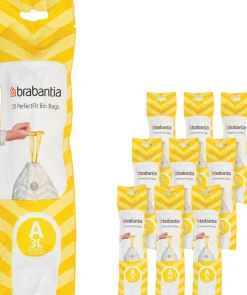Brabantia Affaldsspande Og Tilbehør|Affaldsspande > PerfectFit Affaldspose A 200 stk. 3 L, Hvid