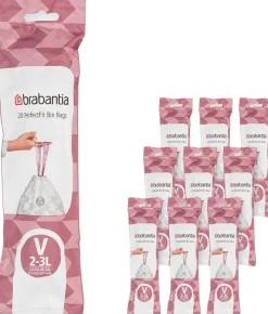 Brabantia Affaldsspande Og Tilbehør|Affaldsspande > PerfectFit Affaldspose V 200 stk. 2-3 L, Hvid