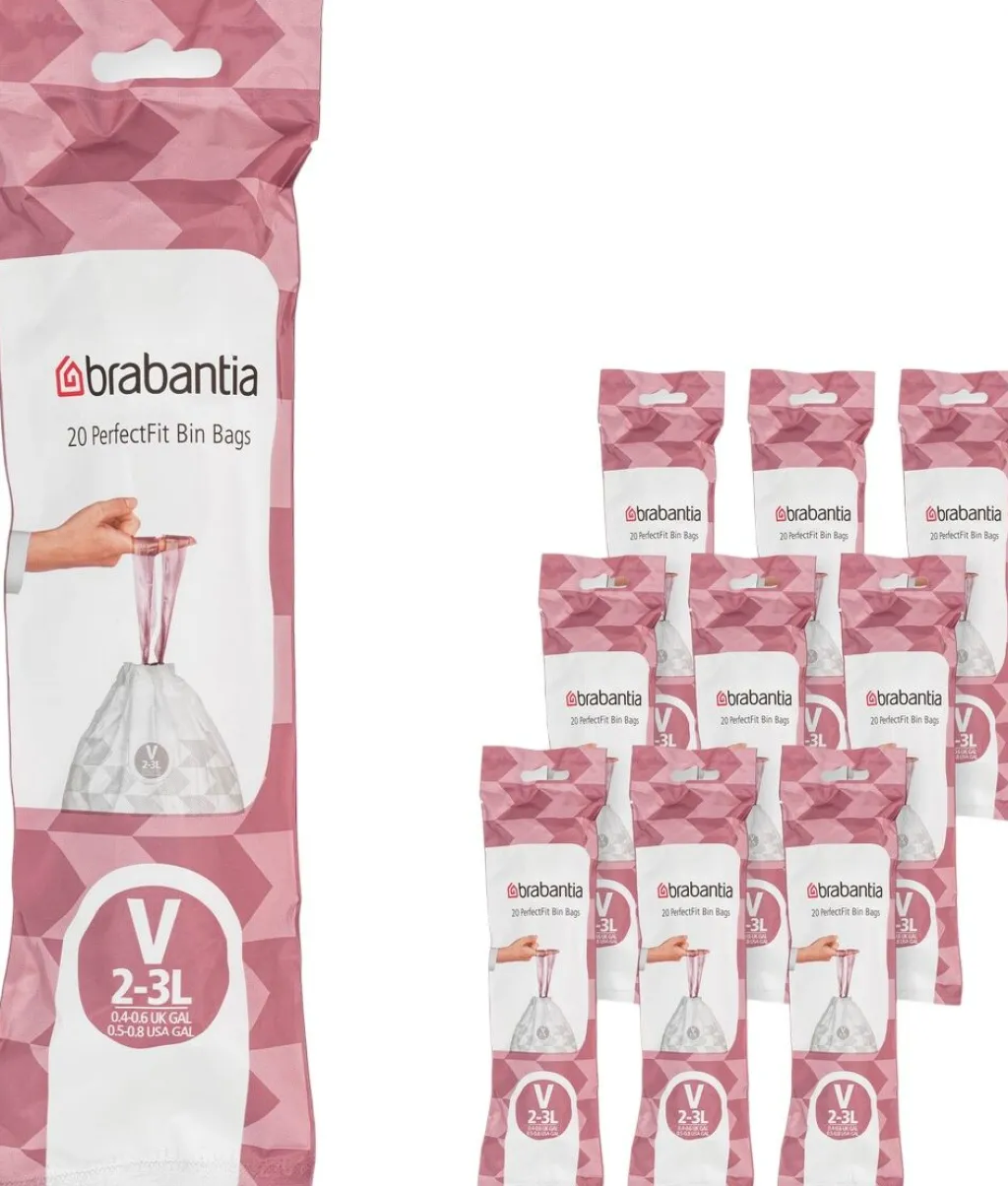 Brabantia Affaldsspande Og Tilbehør|Affaldsspande > PerfectFit Affaldspose V 200 stk. 2-3 L, Hvid