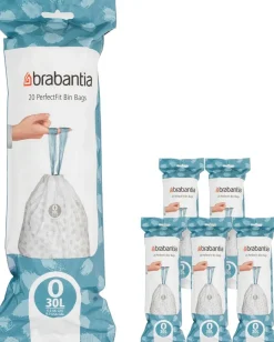 Outlet Brabantia PerfectFit Affaldspose O 120 stk. 30 L, Hvid
