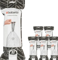 Brabantia Affaldsspande Og Tilbehør|Affaldsspande > PerfectFit Affaldspose M 120 stk. 60 L, Hvid