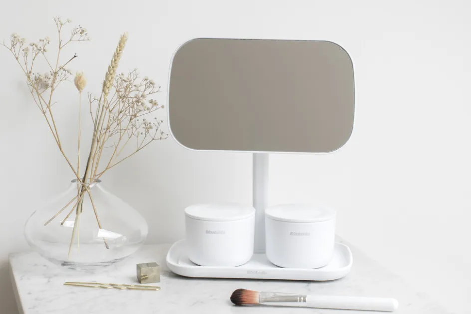 Hot Brabantia ReNew Makeupspejl m. Bakke, Hvid