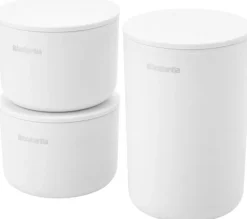 Clearance Brabantia ReNew Opbevaringsdåser 3 stk. H11,4 cm, Hvid