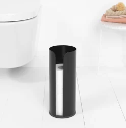 Sale Brabantia ReNew Toiletrulledispenser til 3 Ruller, Mat Sort