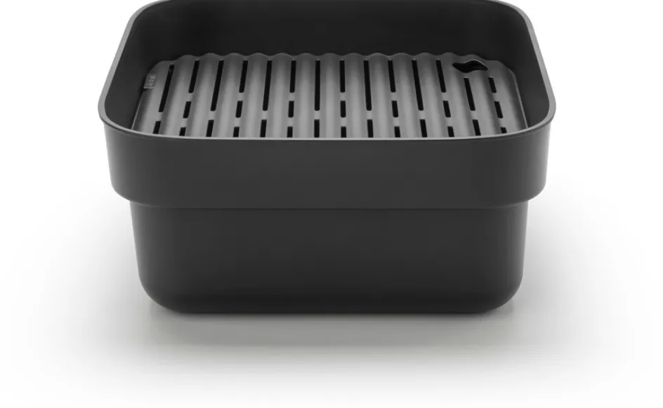 Clearance Brabantia Sink-Side Opvaskebalje m. Rist 37,4 cm, Mørkegrå