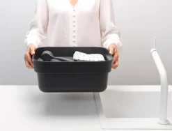 Clearance Brabantia Sink-Side Opvaskebalje m. Rist 37,4 cm, Mørkegrå
