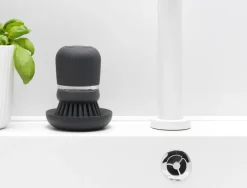 Discount Sink-Side Opvaskebørste m. Sæbedispenser, Mørkegrå Opvask|Opvask