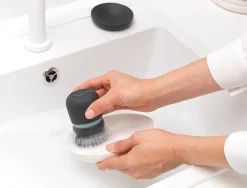 Discount Sink-Side Opvaskebørste m. Sæbedispenser, Mørkegrå Opvask|Opvask