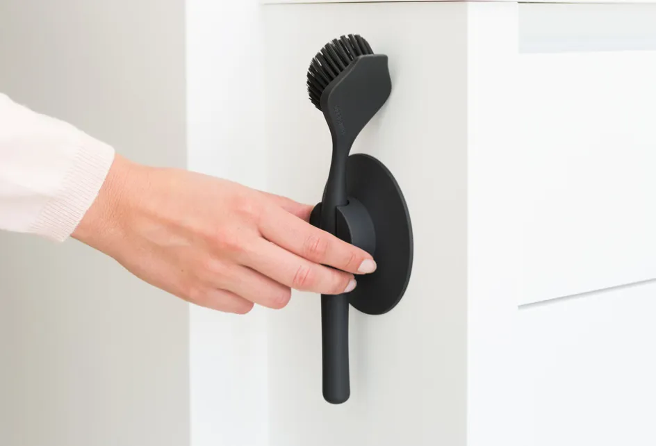 Discount Brabantia Sink-Side Opvaskebørste m. Sugekop, Mørkegrå