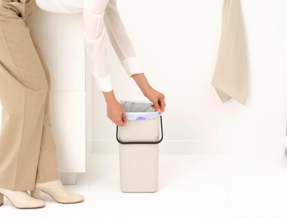 Brabantia Sort & Go Affaldsspand m. Låg 1, Soft Beige