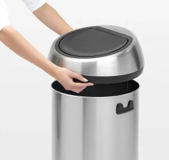 Hot Brabantia Touch Affaldsspand , Fingerprint Proof Mat Stål
