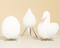 Best Svane Figuren 12,5 cm, Hvid / Stål Stue|Træfigurer Og Figurer