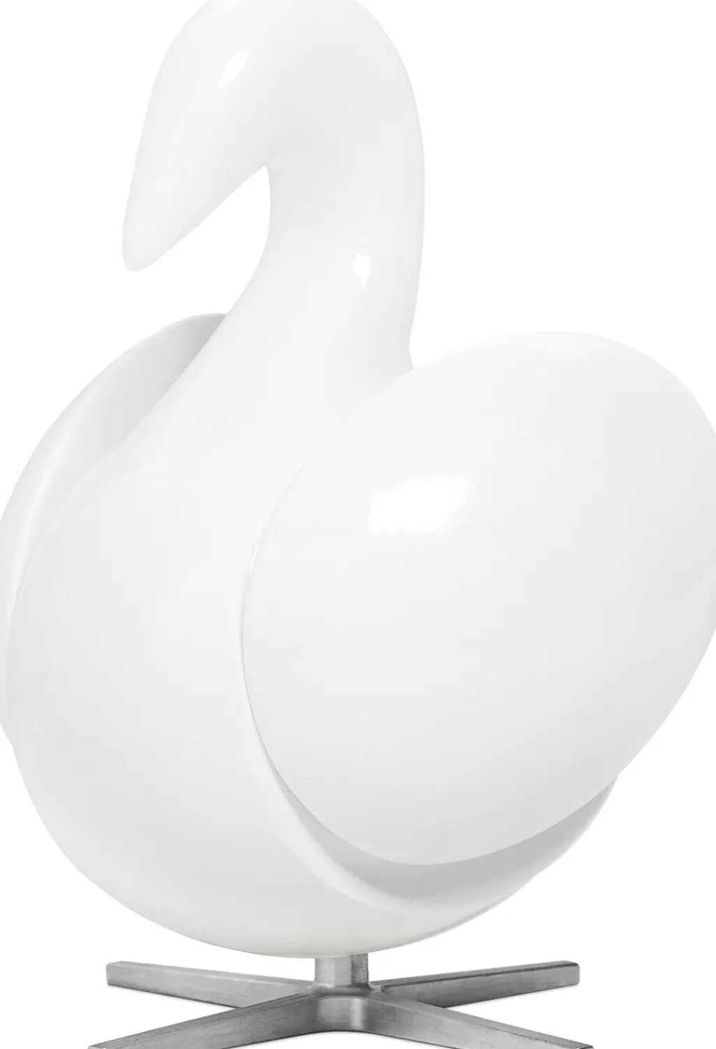 Best Svane Figuren 12,5 cm, Hvid / Stål Stue|Træfigurer Og Figurer