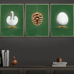 New Brainchild Svanen Plakat 50x70 cm, Grøn