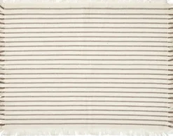 Discount Broste Copenhagen Elouise Dækkeserviet 2 stk. 41,5x32 cm, Off White/Fungi Grey