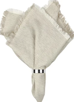 Broste Copenhagen Elouise Stofserviet 45x45 cm, Fungi Grey/Off White
