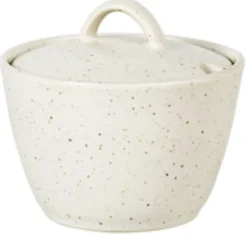 Broste Copenhagen Nordic Vanilla Sukkerskål Ø10,5 cm, Cream w. Grains
