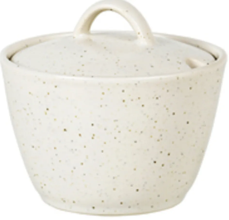 Broste Copenhagen Nordic Vanilla Sukkerskål Ø10,5 cm, Cream w. Grains