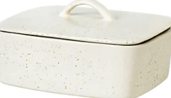 Broste Copenhagen Skåle|Spisestue > Nordic Vanilla Smørskål m. Låg 15 cm, Cream w. Grains