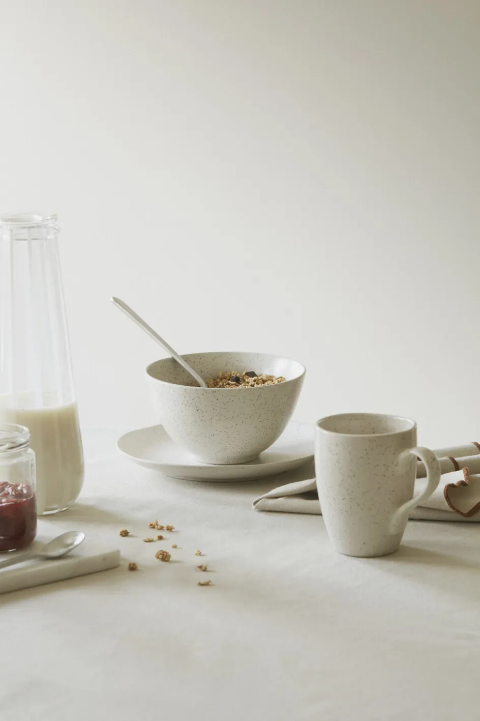 Best Broste Copenhagen Nordic Vanilla Krus m. Hank , Cream w. Grains