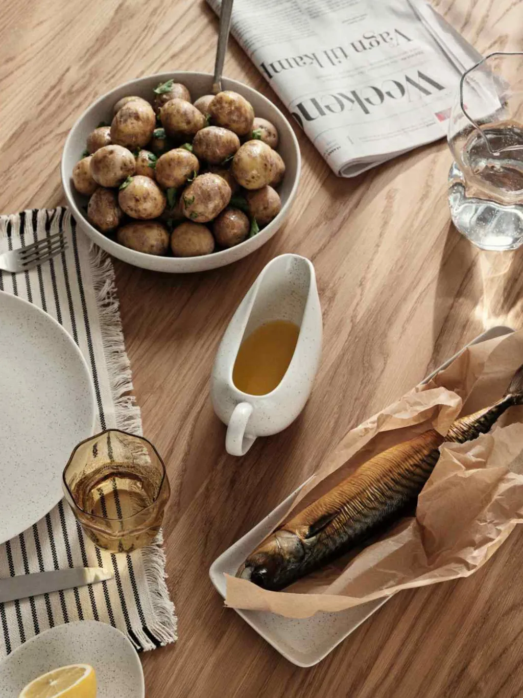 Outlet Nordic Vanilla Saucekande 40 cl, Cream w. Grains Skåle|Spisestue