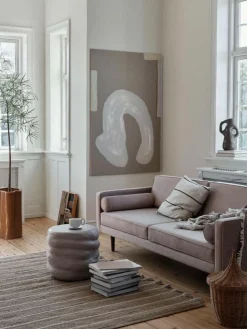 Best Broste Copenhagen Sigrid Pudebetræk 50x50 cm, Light Beige/Black