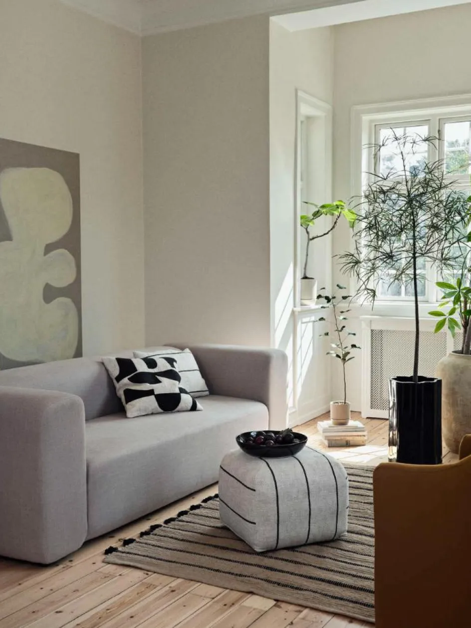 Best Broste Copenhagen Sigrid Pudebetræk 50x50 cm, Light Beige/Black