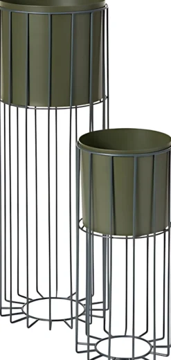 Hot Fenja Planteopsats 2 stk, Grape Leaf Green Stue|Urtepotter Og Krukker