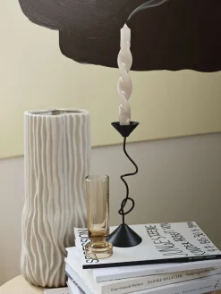 Best Broste Copenhagen Selma Lysestage H, Sort