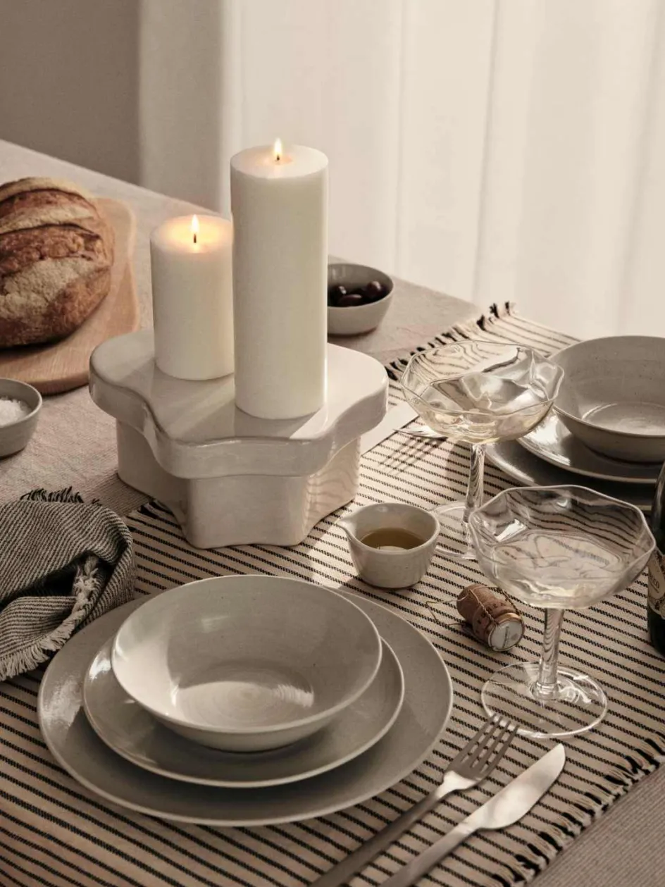 Discount Broste Copenhagen Sonja Piedestal H, Off White
