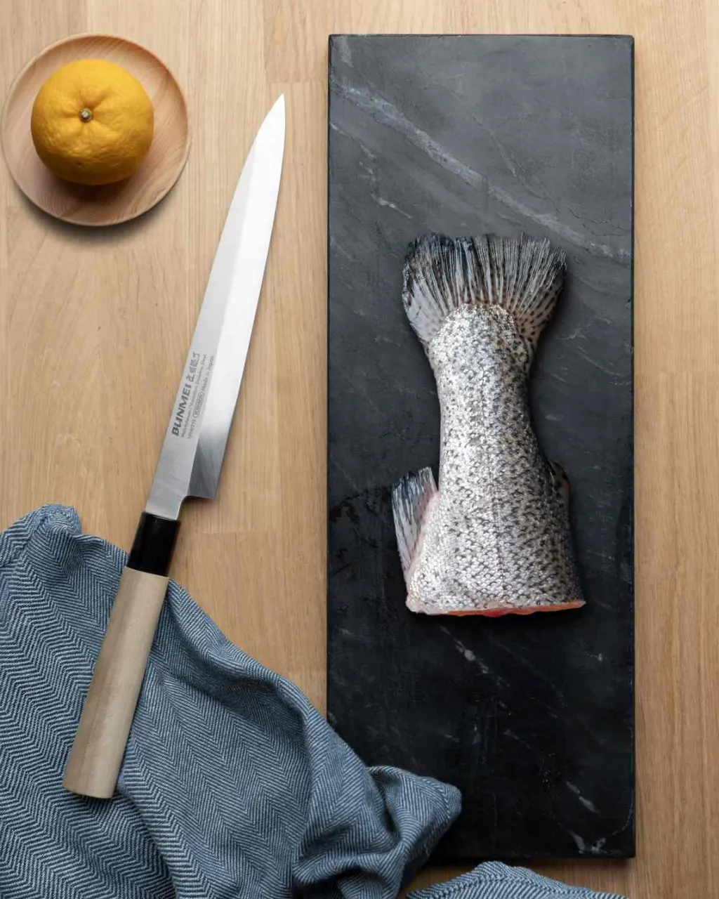 Bunmei Udbener- Og Filetknive > Yanagi Sashimikniv Enkelslebet 21 cm, Stål