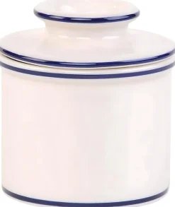 Butter Bell Skåle > Le Bistro Smørklokke H10,7 cm, Hvid/Blå