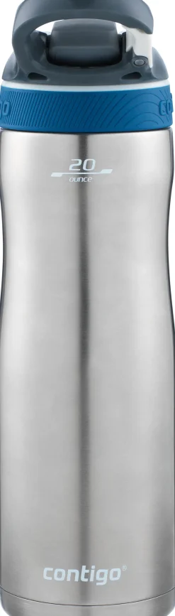 Clearance Contigo Ashland Chill Drikkeflaske m. Sugerør 590 ml, Stål