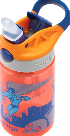 Sale Contigo Kids Gizmo Drikkeflaske m. Sugerør 420 ml, Blå/Orange Superhelt
