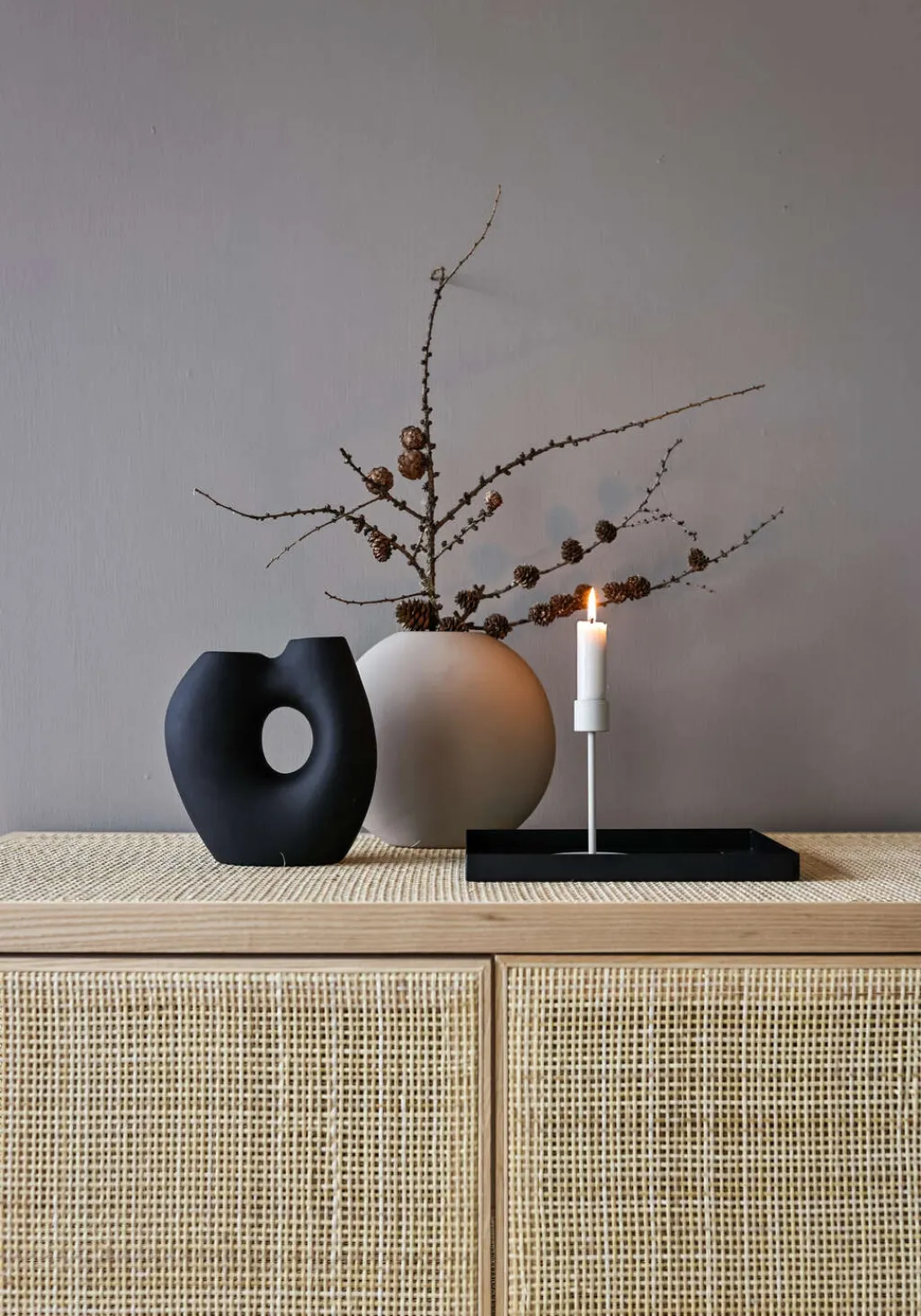 Cooee Design Stue|Vaser > Frodig Vase H23 cm, Sort