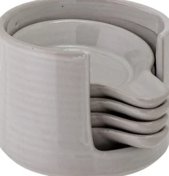 Sale Creative Collection Iris Skål m. 4 stk. Tallerkener 10,5 cm, Grå