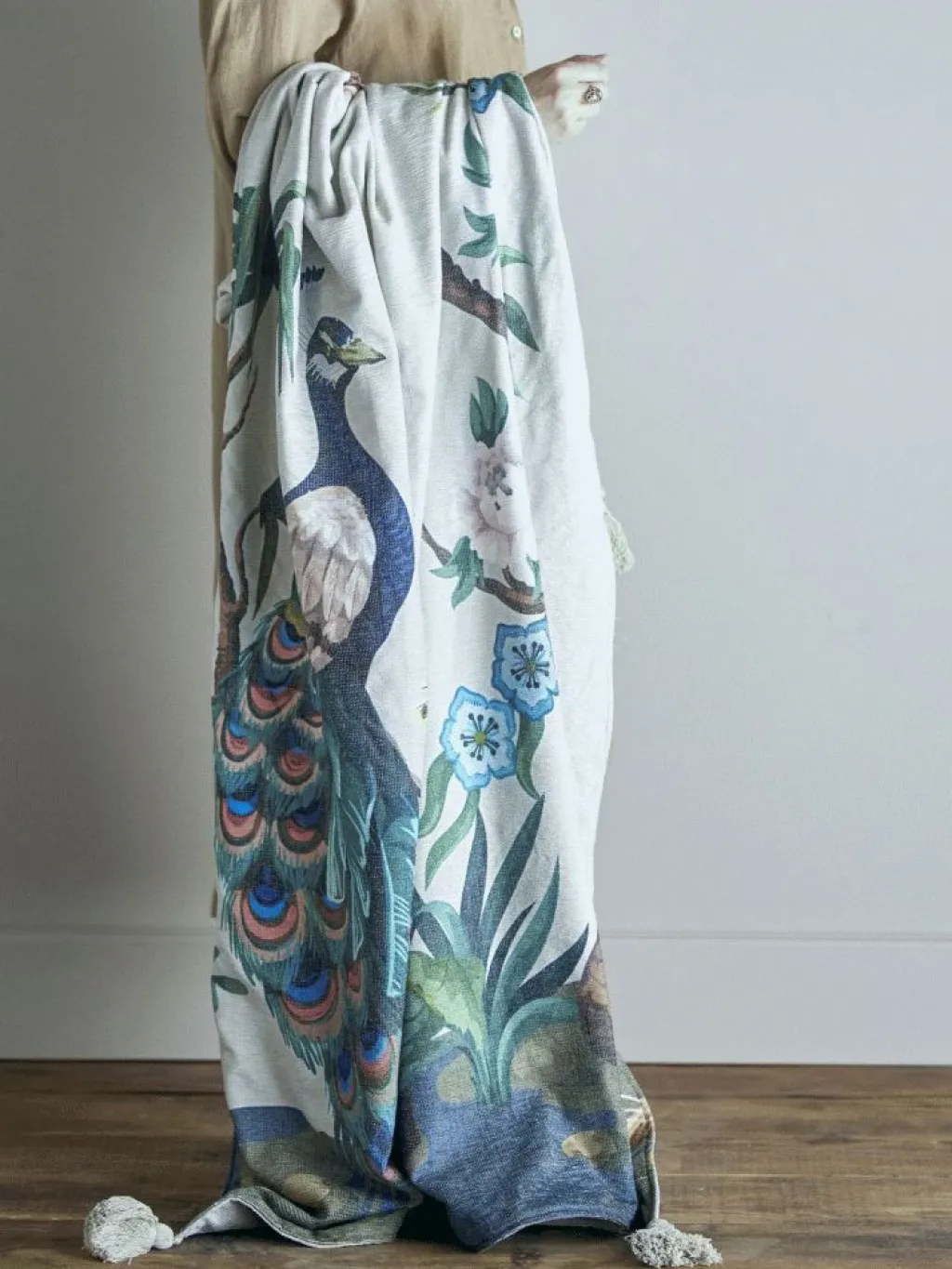 New Peacock Plaid 130x155 cm, Grøn Plaider Og Tæpper