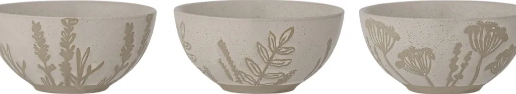 Creative Collection Skåle > Primrose Skål 3 stk. Ø11,5 cm, Natur