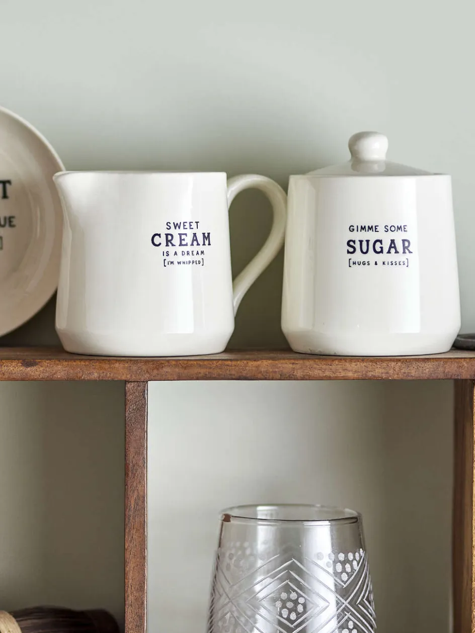 Best Creative Collection Wendy Flødekande og Sukkerskål, Hvid