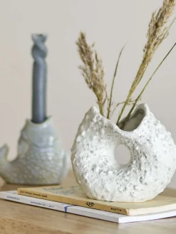 Outlet Creative Collection Fianna Vase H12 cm, Hvid