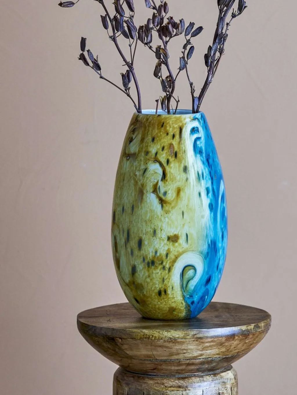 Creative Collection Stue|Vaser > Kalian Vase H29,5 cm, Blå